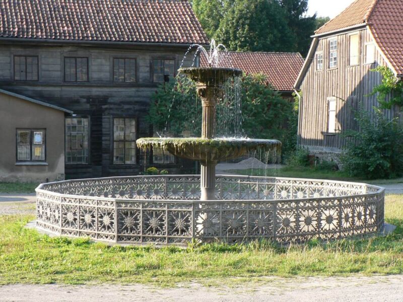 Brunnen auf dem Gelände des technischen Denkmals Königshütte © Dr. Klaus George
